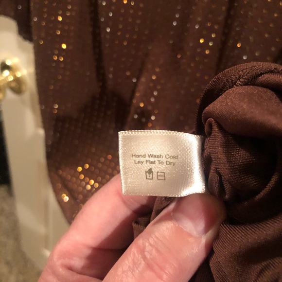 Brown Short Long Sleeve Cocktail Dress - Picture 8 of 8